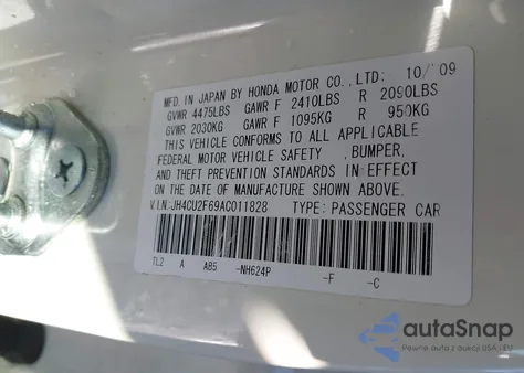 2010 Acura Tsx 2.4 from USA, damaged, VIN JH4CU2F69AC011828